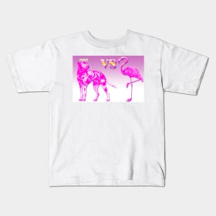 VS - Pink Dalmatian Flamingo go Floral Kids T-Shirt